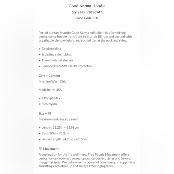 SOLD!! NEW Free People Good Karma Hoodie | Solid White - Picture 10 of 10